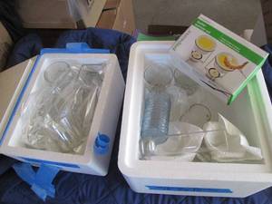 Lot of glass wear Crown Royal glass...