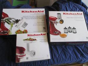 3 Kitchen Aid Accessories Stand mix...
