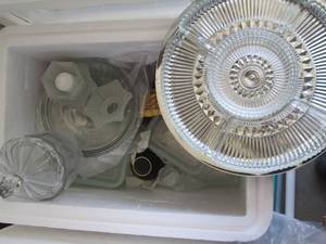 Decorative glassware for food displ...