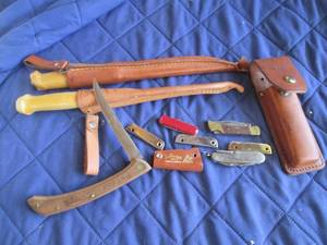 Pocket knives and filet knives...