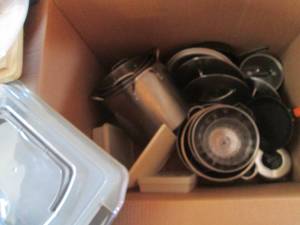 Collection of stainless steel pots ...