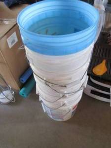 Stack of 5 Gallon buckets...