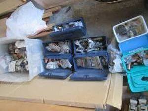 Box filled with copper and other plumbing fittings