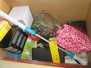 Assorted kitchen and organizing supplies