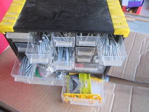 Organizer filled with small hardware