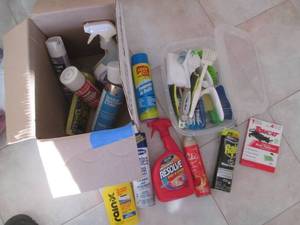 Assorted cleaning products