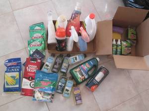 Assorted cleaning products