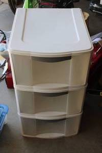 3 Drawer plastic storage...