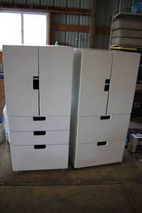 2 white storage cabinets 2ft by 20i...