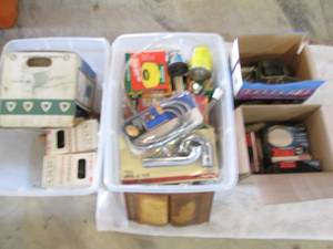 Drywall sandpaper, plumbing parts, ...