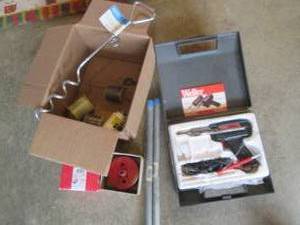 Soldering supplies, hole saw and more