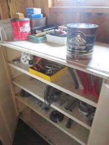 Contents only of cabinet, fasteners, hardware and more