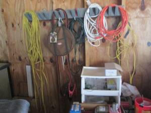 Extension cords and assorted hardware