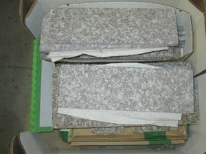 Box of granite trim tile