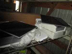 3 Cases of new black granite tile