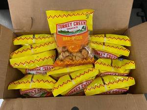 Turkey Creek Snacks Bar-B-Que Chicharrones Fried Pork Skins 12-Count 2oz Bags