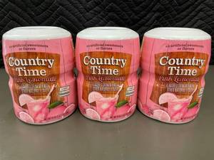 Country Time Pink Lemonade Drink Mix 19 oz - 3 Pack (Best by Jul 2025)