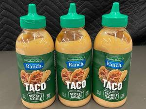 Hidden Valley Ranch Taco Secret Sauce 12 fl oz Bottles - Lot of 3