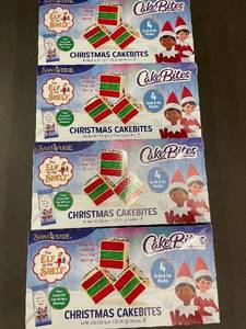 Cake Bites Christmas Cakebites - 4 Grab & Go Packs per Box (8 oz) - 4 Boxes