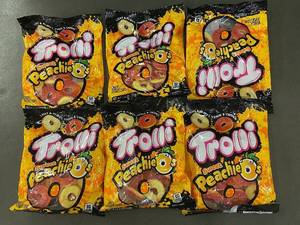 Trolli Peachie Candy 6-Pack - Peach Flavored Gummies