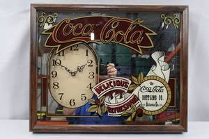 Coca-Cola Framed Mirror Wall Clock
