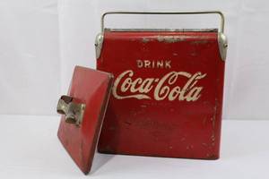 1950s Vintage Coca-Cola Red Metal Cooler