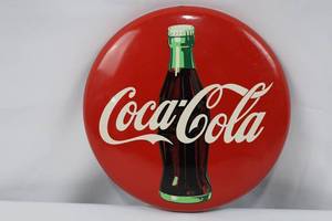 Coca-Cola 12-Inch Round Metal Sign