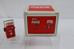 Coca-Cola Porcelain Hinged Vending Machine Box With Bottle
