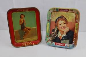Coca-Cola Metal Serving Trays (Lot of 2)