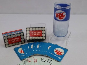Royal Crown Cola Playing Cards & Glass Set (Lot of 3)