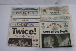 Minnesota Twins World Series Pioneer Press Newspaper Lot of 5