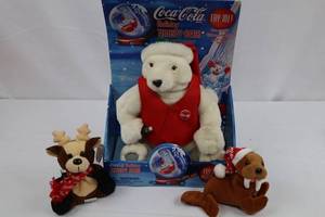 Coca-Cola Holiday Thirsty Bear Plush Set (Lot of 3)
