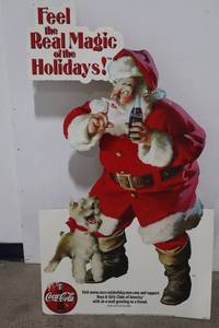 Coca-Cola Santa Holiday Standee Display 47 X 27 in