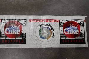 Diet Coke Grammy Awards Printed Coroplast Advertising Panel 28 Long