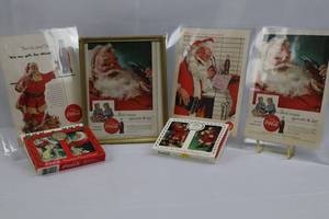 Coca-Cola Advertising Prints & Playing Card Sets (Lot of 6)