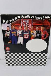Coca-Cola Classic Nascar Cardboard Advertising Sign wDale Earnhart #3