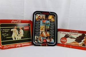 Coca-Cola Vintage Serving Tray Set (Lot of 3)