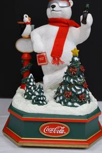 Coca-Cola Musical Animated Lighted Polar Bear 12 Inch Figure With Box