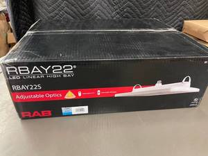 RAB RBAY22S LED Linear High Bay - Adjustable Optics, 160130100W, 350040005000K