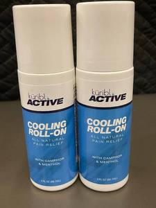 Kribl Active Cooling Roll-On 2-Pack - Camphor & Menthol, All Natural Pain Relief