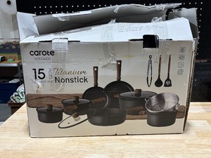 Carote 15 Piece Titanium Nonstick Cookware Set