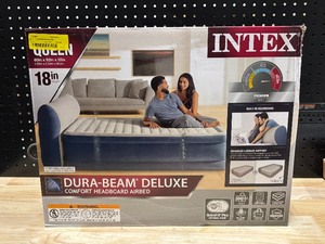 Intex Queen Deluxe Airbed with Headboard and Internal Pump