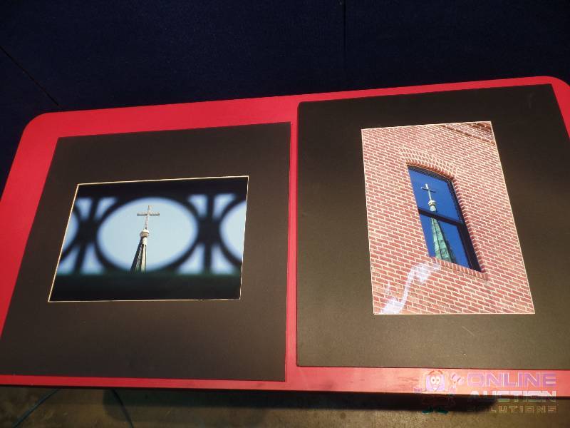 lot 4 image: 2 Foam Board Photography Pieces - Church Steeples