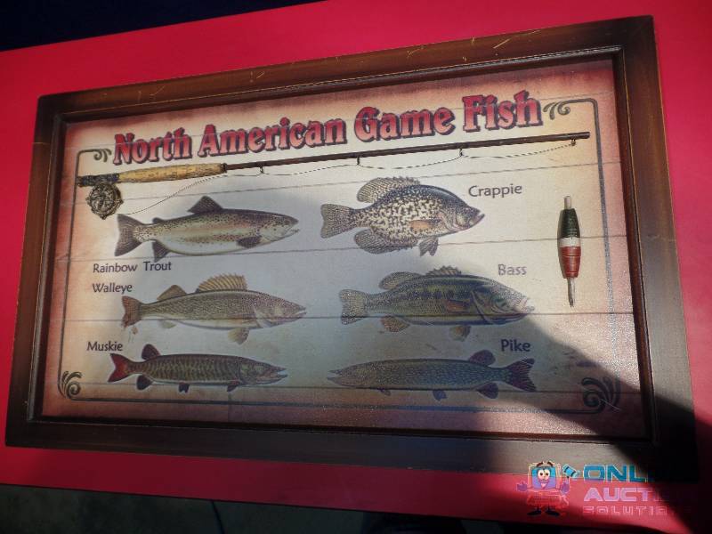 lot 12 image: North American Game Fish Framed Decorative Piece