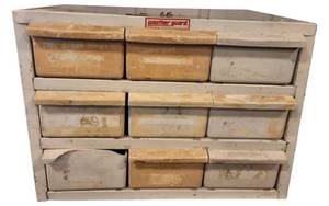 Weather Guard Heavy Duty 9-Drawer Metal Parts Organizer Cabinet Shop Garage Storage