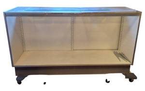 Vintage 72 Glass Display Showcase Cabinet Store Counter Woodgrain Retail Case