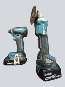 Makita 18V Tool Combo  Impact Driver & Angle Grinder w Batteries