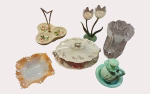 Vintage Cottage Charm Decor Lot  Glass, China & Floral Accents