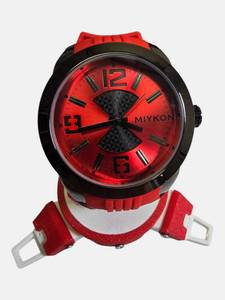 Miykon 48mm Mens Black & Red Watch Deadpool Style Seiko Movement  Retail $229