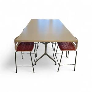 Herman Miller Eames Hightop Table with 7 Allermuir Casper bar stools Retails new for $6700